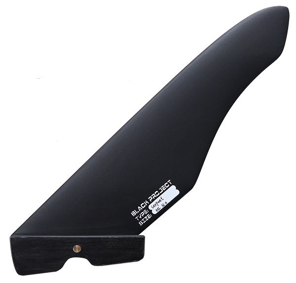 Freewave fin, anti-weed freewave fin, g10, durable, weed shedding, windsurfing fin, black project, serpent windsurfing fin